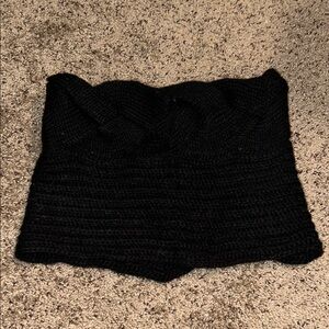 Black Knit Neck Warmer